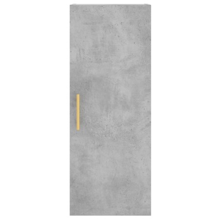 Credenza Grigio Cemento 34,5x34x180 cm in Legno Multistrato