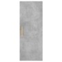 Credenza Grigio Cemento 34,5x34x180 cm in Legno Multistrato