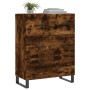 Credenza Rovere Fumo 69,5x34x90 cm in Legno Multistrato