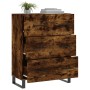 Credenza Rovere Fumo 69,5x34x90 cm in Legno Multistrato