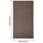 Tappeto in Sisal per Tiragraffi Marrone 80x150 cm