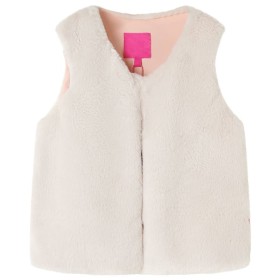 Gilet da Bambina in Pelliccia Sintetica Beige 104