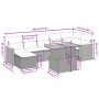 Set Divani da Giardino con Cuscini 8 pz Nero in Polyrattan