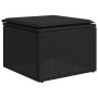 Set Divani da Giardino con Cuscini 7pz Nero Polyrattan