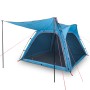 Tenda Campeggio 4 Persone Blu Rilascio Rapido Impermeabile