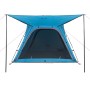 Tenda Campeggio 4 Persone Blu Rilascio Rapido Impermeabile