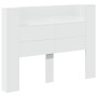 Testiera con Contenitore a LED Bianca 140x16,5x103,5 cm