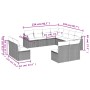 Set Divano da Giardino 11 pz con Cuscini Beige Misto Polyrattan