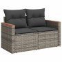 Set Divani da Giardino 12 pz con Cuscini Grigio in Polyrattan