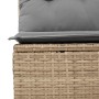 Set Divano da Giardino 9 pz con Cuscini Beige Misto Polyrattan