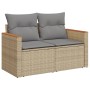 Set Divano da Giardino 10 pz con Cuscini Beige Misto Polyrattan