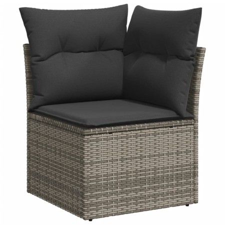 Set Divani da Giardino 12 pz con Cuscini Grigio in Polyrattan