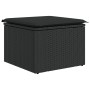 Set Divani da Giardino 5 pz con Cuscini in Polyrattan Nero