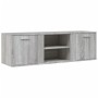 Mobile Porta TV Grigio Sonoma 120x34x37 cm in Legno Multistrato