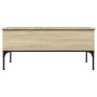 Tavolino Rovere Sonoma 100x50x45 cm Legno Multistrato e Metallo