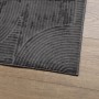 Tappeto IZA a Pelo Corto Aspetto Scandinavo antracite 140x200cm