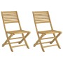 Sedie Giardino Pieghevoli 2 pz 48,5x61,5x87 cm Massello Acacia