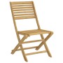 Sedie Giardino Pieghevoli 2 pz 48,5x61,5x87 cm Massello Acacia