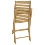 Sedie Giardino Pieghevoli 2 pz 48,5x61,5x87 cm Massello Acacia