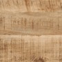 Tavolo Consolle 90x30x75cm Legno Massello Mango Grezzo e Ferro