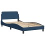 Giroletto con Testiera Blu 100x200 cm in Tessuto