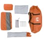 Tenda per Toilette Grigio e Arancione Impermeabile