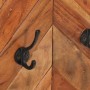 Appendiabiti a Parete 90x1x35 cm Legno Massello Acacia e Ferro