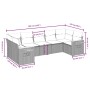 Set Divani da Giardino 7 pz con Cuscini Grigio in Polyrattan