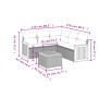Set Divano da Giardino 6 pz con Cuscini Grigio in Polyrattan
