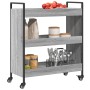 Carrello da Cucina Grigio Sonoma 70x30x82 cm Legno Multistrato