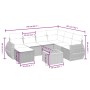 Set Divani da Giardino con Cuscini 8 pz Nero in Polyrattan