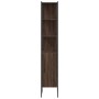Armadietto Bagno Rovere Marrone 33x33x185,5cm Legno Multistrato