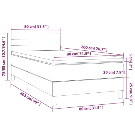 Giroletto a Molle con Materasso Crema 80x200 cm inTessuto