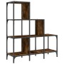 Libreria Rovere Fumo 92x30x102 cm Legno Multistrato e Metallo