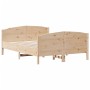 Giroletto con Testiera 135x190 cm in Legno Massello di Pino