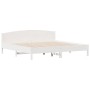 Giroletto con Testiera Bianco 200x200 cm Legno Massello di Pino