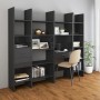 Libreria Grigio Lucido 60x35x180 cm in Legno Multistrato