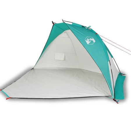 Tenda da Spiaggia Verde Mare 268x223x125 cm in Poliestere 185T