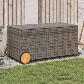 Contenitore da Giardino con Ruote Grigio 190L in Polyrattan