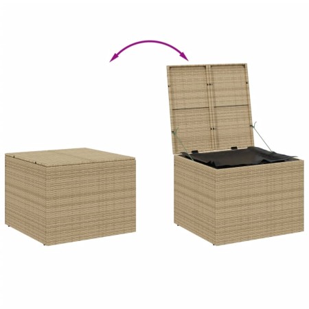 Contenitore da Giardino Beige Misto 291L in Polyrattan