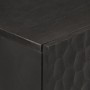 Credenza Nera 60x33x75 cm in Legno Massello di Mango