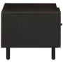 Tavolino da Salotto Nero 80x50x40 cm in Legno Massello di Mango