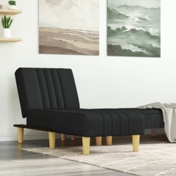 Chaise Longue in Tessuto Nero