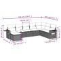 Set Divano da Giardino 8 pz con Cuscini Beige in Polyrattan