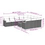 Set Divani da Giardino 11 pz con Cuscini in Polyrattan Nero