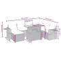 Set Divani da Giardino con Cuscini 8 pz Nero in Polyrattan