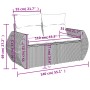 Set Divano da Giardino 5 pz con Cuscini Grigio in Polyrattan
