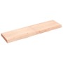 Ripiano a Parete 120x30x(2-6) cm Massello Rovere Non Trattato