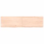 Ripiano a Parete 120x30x(2-6) cm Massello Rovere Non Trattato