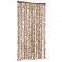 Tenda Antimosche Beige e Marrone Scuro 100x220 cm in Ciniglia